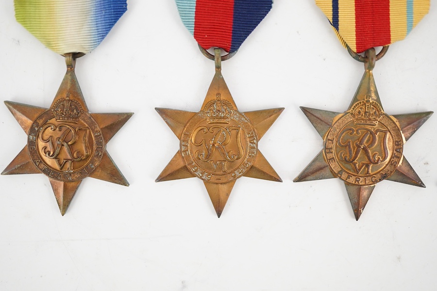 Seven WWII medals and stars